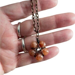 Sunstone Pentacle Necklace